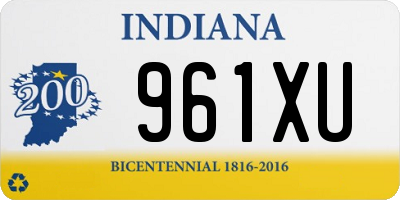 IN license plate 961XU