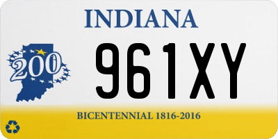 IN license plate 961XY