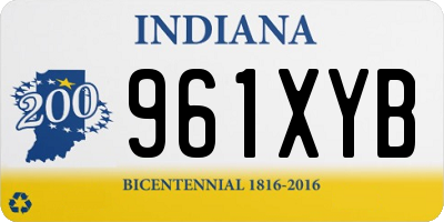 IN license plate 961XYB