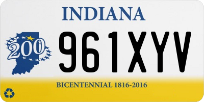 IN license plate 961XYV