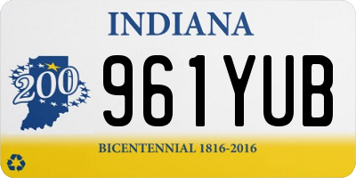 IN license plate 961YUB