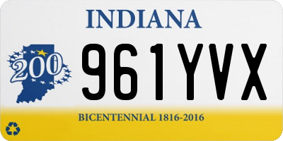IN license plate 961YVX