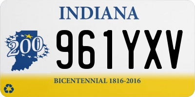IN license plate 961YXV