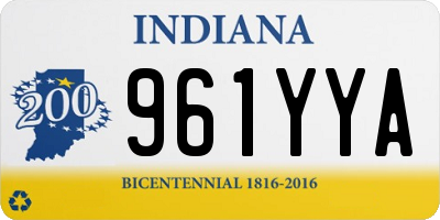 IN license plate 961YYA