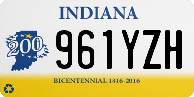 IN license plate 961YZH