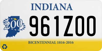 IN license plate 961ZOO