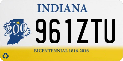 IN license plate 961ZTU
