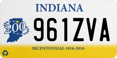 IN license plate 961ZVA