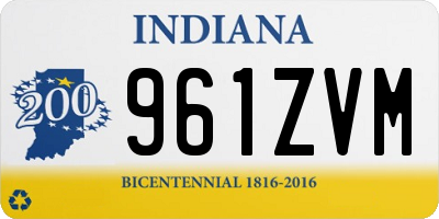 IN license plate 961ZVM