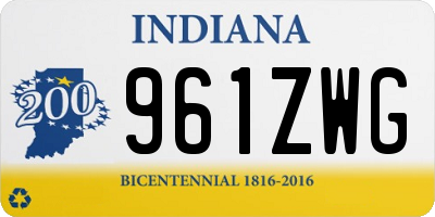 IN license plate 961ZWG