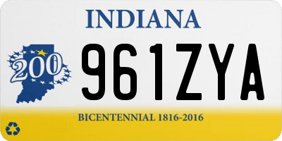 IN license plate 961ZYA