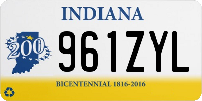 IN license plate 961ZYL