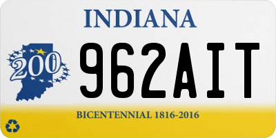IN license plate 962AIT