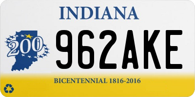 IN license plate 962AKE