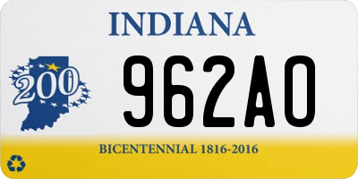 IN license plate 962AO
