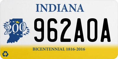 IN license plate 962AOA