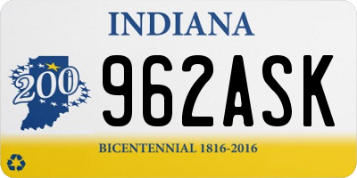 IN license plate 962ASK