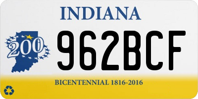 IN license plate 962BCF