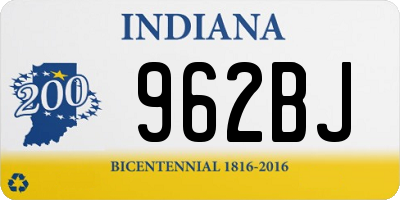 IN license plate 962BJ