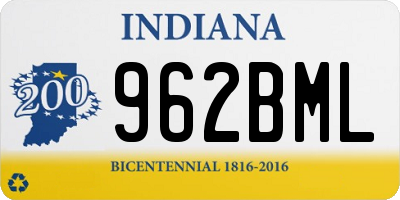 IN license plate 962BML
