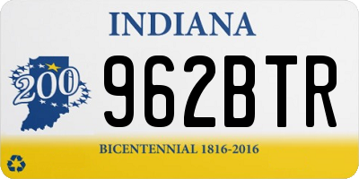IN license plate 962BTR