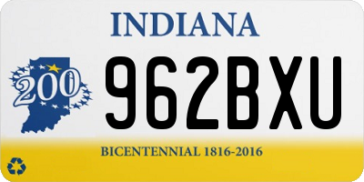 IN license plate 962BXU