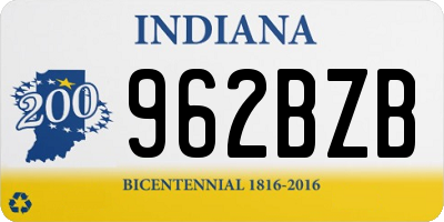 IN license plate 962BZB