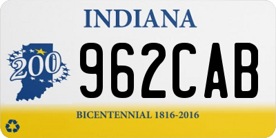 IN license plate 962CAB
