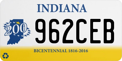 IN license plate 962CEB