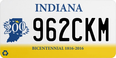 IN license plate 962CKM