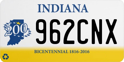 IN license plate 962CNX