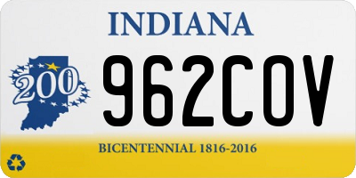 IN license plate 962COV