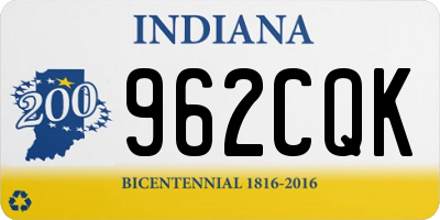 IN license plate 962CQK