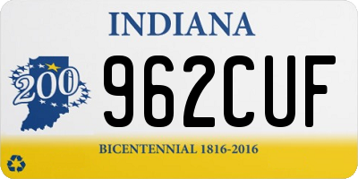 IN license plate 962CUF