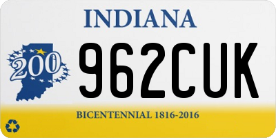 IN license plate 962CUK