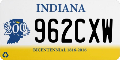 IN license plate 962CXW