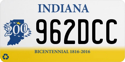 IN license plate 962DCC