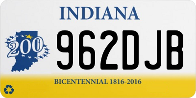 IN license plate 962DJB