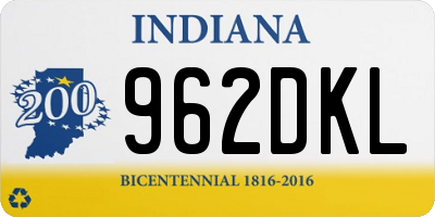 IN license plate 962DKL