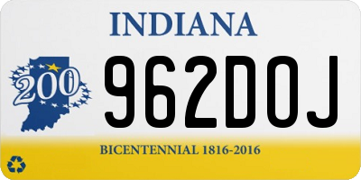 IN license plate 962DOJ