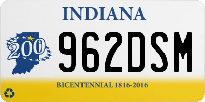 IN license plate 962DSM