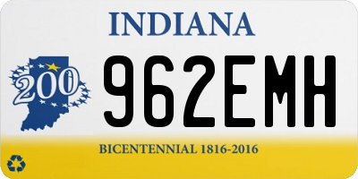 IN license plate 962EMH