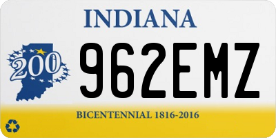 IN license plate 962EMZ