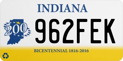 IN license plate 962FEK