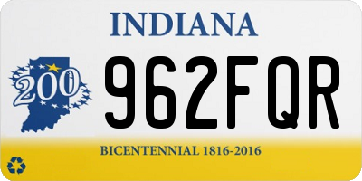 IN license plate 962FQR