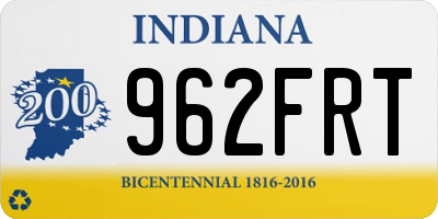 IN license plate 962FRT
