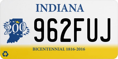 IN license plate 962FUJ