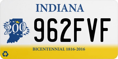 IN license plate 962FVF