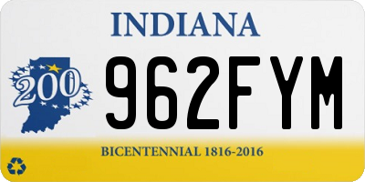 IN license plate 962FYM