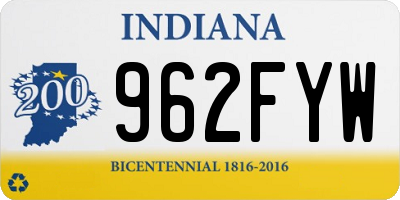 IN license plate 962FYW